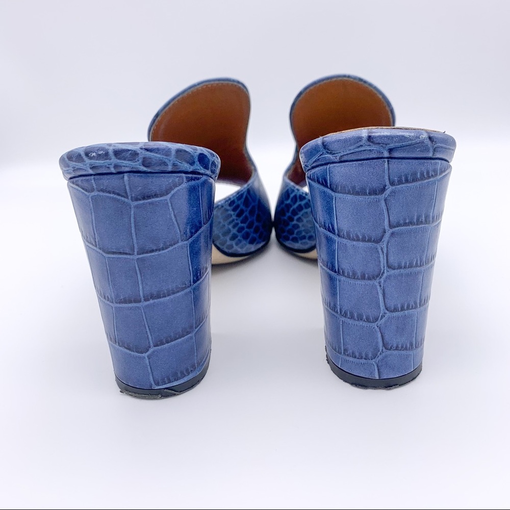 Paris Texas Embossed Leather Python Blue Heeled B… - image 6